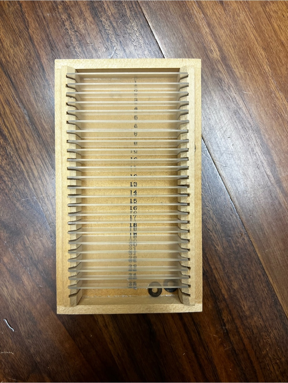 Set of 24 Microscope Slides in Wooden Box